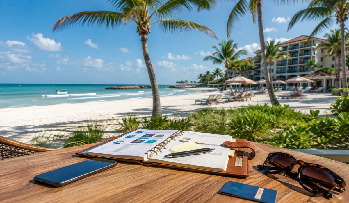 beach vacation scene