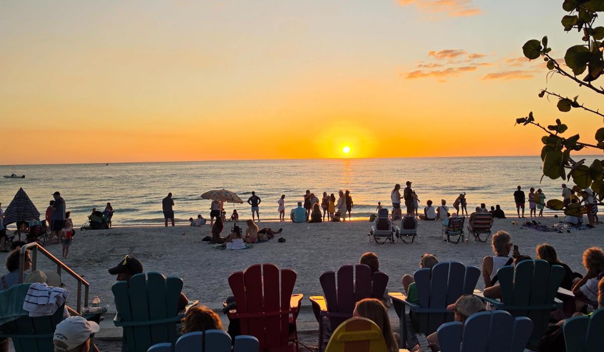 sunset by the beach