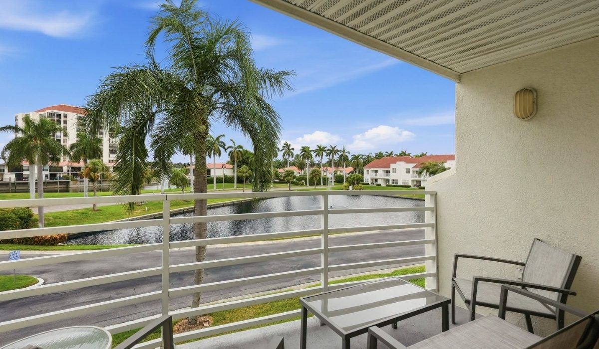 Covered apartment balcony