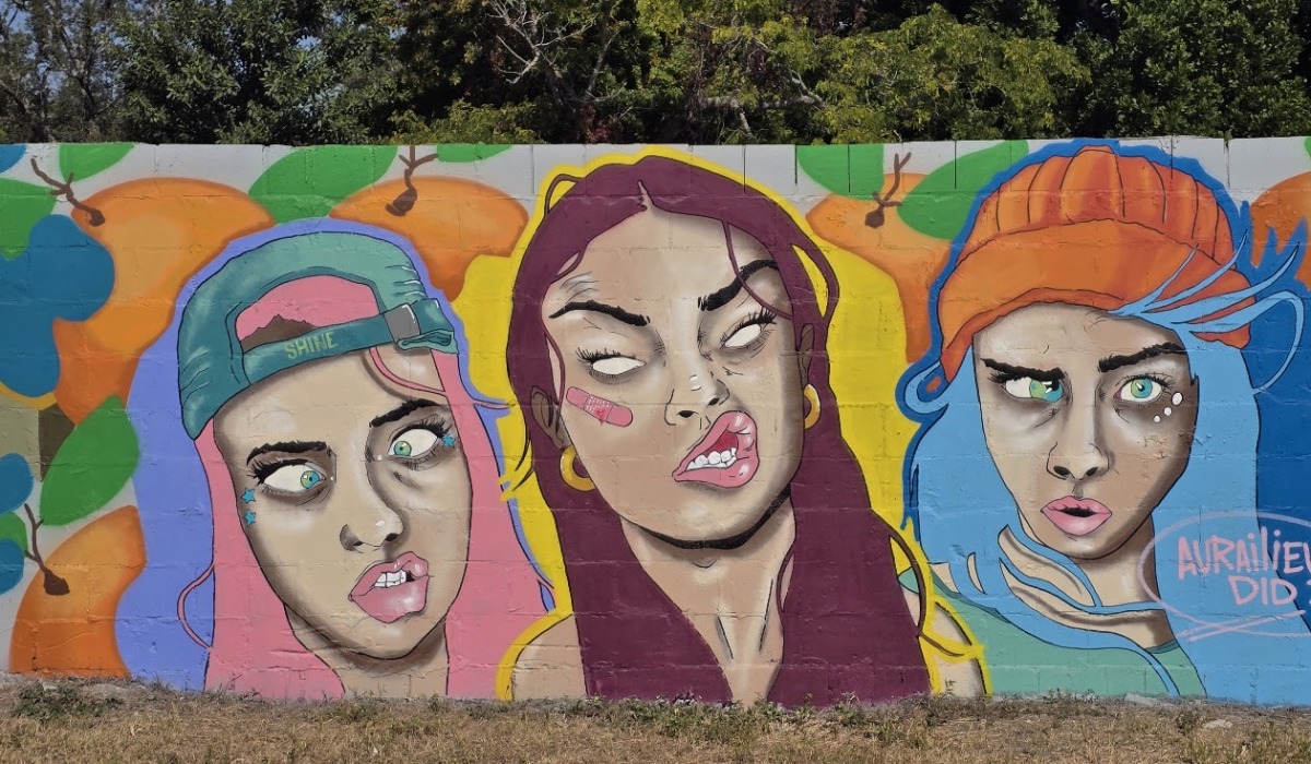 colorful graffiti-style outdoor mural